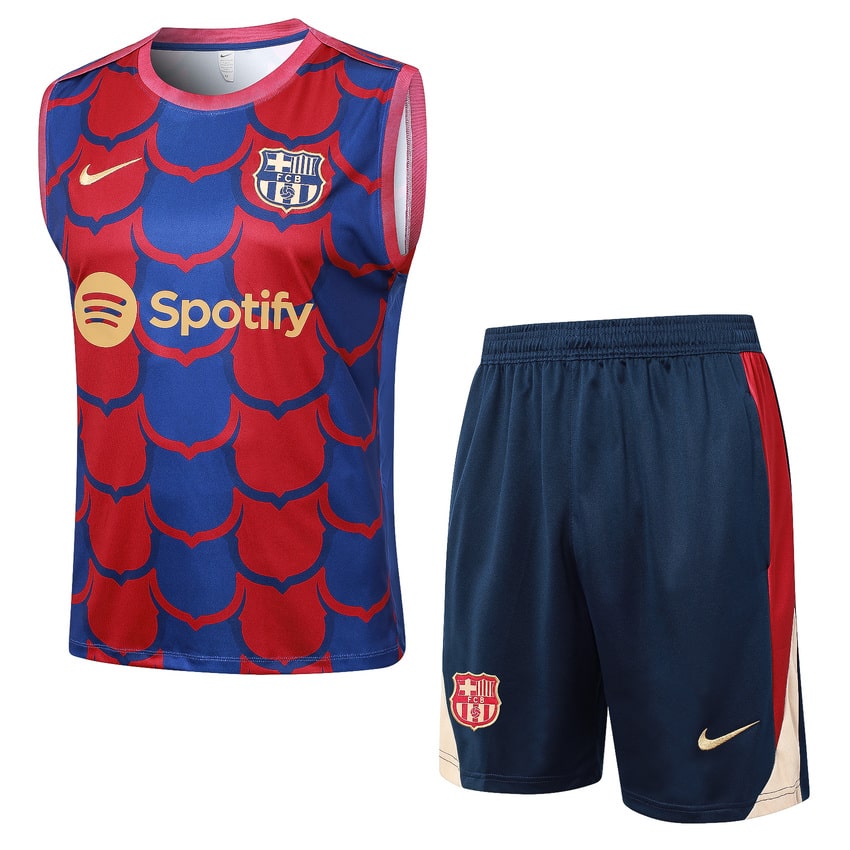 Debardeur Short Barca 2024 2025 Bleu Rouge