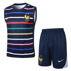 Debardeur Short Equipe de France 2024 2025 Bleu Motif