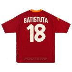 Maillot AS Roma Domicile 2000 2001 Batistuta