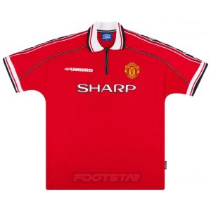 Maillot Manchester United Domicile 1998 2000 Cole