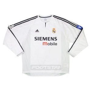 Maillot Real Madrid Domicile 2003 2004 Figo Manches Longues