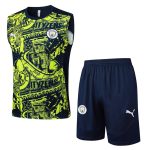 Debardeur Short Manchester City 2024 2025 Jaune Noir