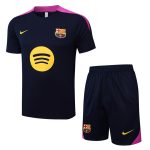 Ensemble Maillot Short Barca 2024 2025 Bleu Rose