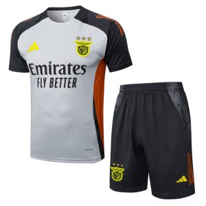 Ensemble Maillot Short Benfica 2024 2025 Blanc Orange