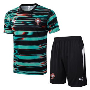 Ensemble Maillot Short Portugal 2024 2025 Vert Noir