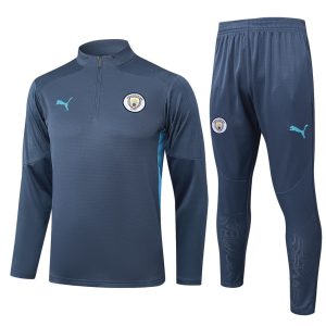 Survetement Manchester City Training 2024 2025 Bleu Foncé