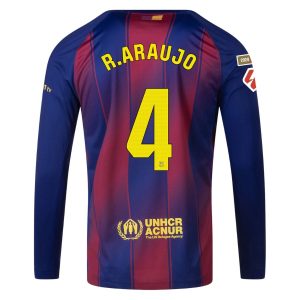 Maillot Barca Domicile 2025 2026 Araujo Manches Longues La Liga