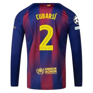 Maillot Barca Domicile 2025 2026 Cubarsi Manches Longues UCL