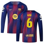 Maillot Barca Domicile 2025 2026 Gavi Manches Longues UCL