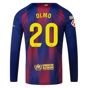 Maillot Barca Domicile 2025 2026 Olmo Manches Longues La Liga