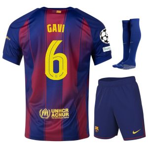 Maillot Kit Enfant Barca Domicile 2025 2026 Gavi UCL