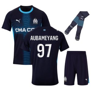 Maillot Kit Enfant OM Exterieur 2025 2026 Aubameyang