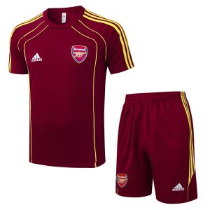 Ensemble Maillot Short Arsenal 2025 2026 Rouge Foncé