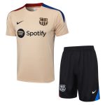 Ensemble Maillot Short Barca 2024 2025 Beige