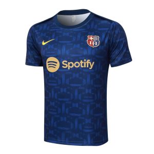 Ensemble Maillot Short Barca 2024 2025 Bleu Foncé