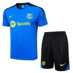 Ensemble Maillot Short Barca 2024 2025 Bleu Océan