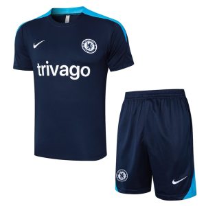 Ensemble Maillot Short Chelsea 2024 2025 Bleu Foncé
