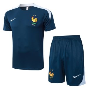 Ensemble Maillot Short Equipe de France 2024 2025 Bleu