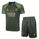 Ensemble Maillot Short PSG 2024 2025 Vert Foncé