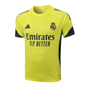Ensemble Maillot Short Real Madrid 2025 2026 Jaune Clair