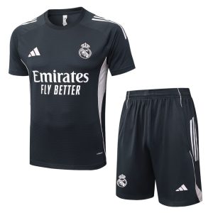 Ensemble Maillot Short Real Madrid 2025 2026 Noir Clair