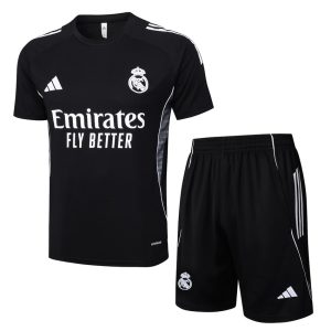 Ensemble Maillot Short Real Madrid 2025 2026 Noir Sombre