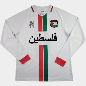 Maillot FC Palestine 2025 Blanc Manches Longues Arabe (1)