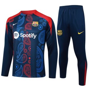 Survetement Barca Training 2024 2025 Bleu Motif