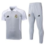 Survetement Real Madrid Polo 2025 2026 Gris Blanc