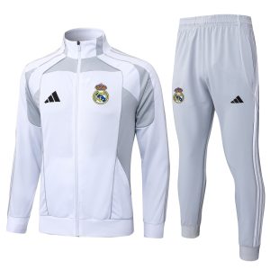 Survetement Real Madrid Veste 2025 2026 Blanc Gris