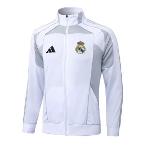 Survetement Real Madrid Veste 2025 2026 Blanc Gris