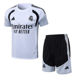 Ensemble Maillot Short Real Madrid 2025 2026 Blanc Eclatant
