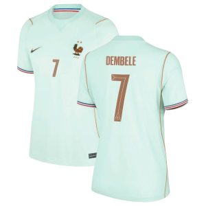 Maillot Equipe de France Femme Vert Coupe du Monde 2026 Dembele (1)