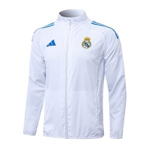 Survetement Real Madrid Veste 2025 2026 Blanc Bleu Ciel