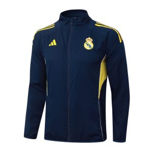 Survetement Real Madrid Veste 2025 2026 Bleu Jaune