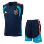 Debardeur Short Espagne 2026 2027 Bleu Sombre