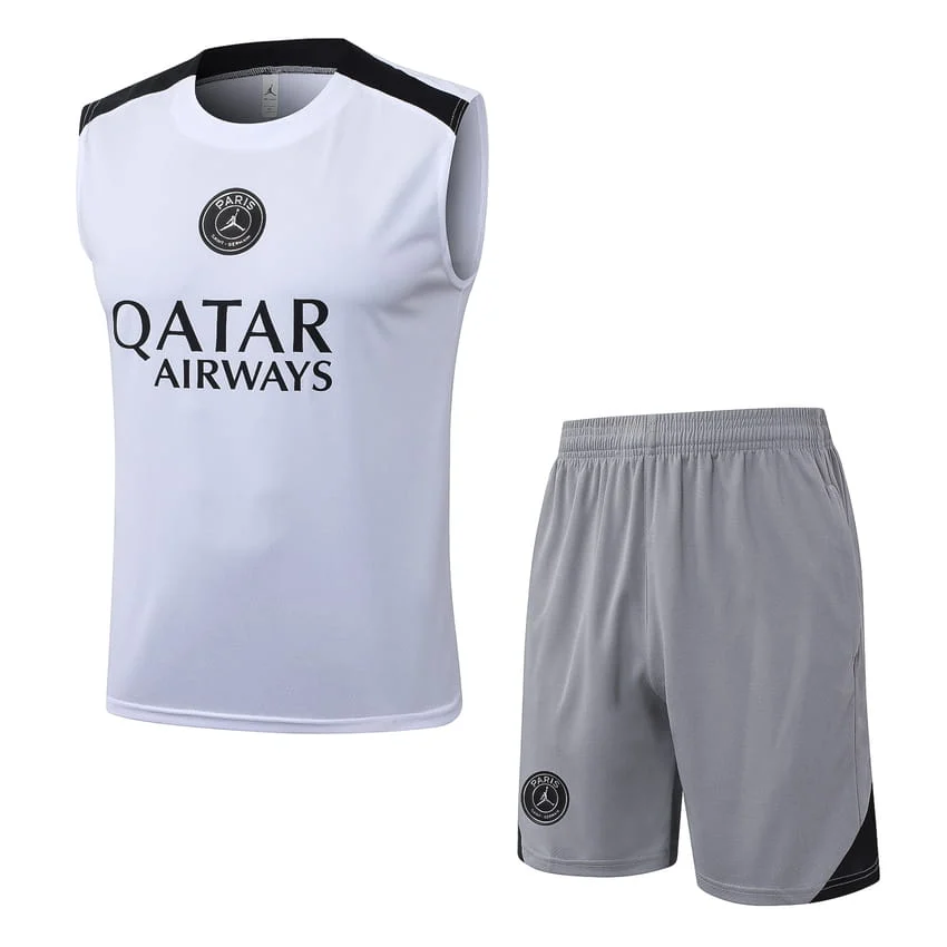 Debardeur Short PSG 2026 2027 Blanc Gris