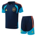 Ensemble Maillot Short Espagne 2026 2027 Bleu Sombre