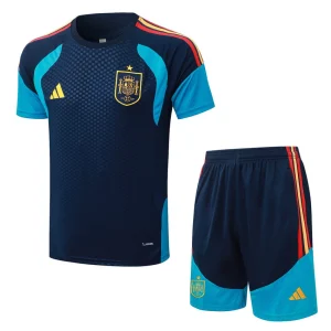 Ensemble Maillot Short Espagne 2026 2027 Bleu Sombre