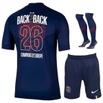 Maillot Kit Enfant PSG Domicile 2 étoiles Champion 26