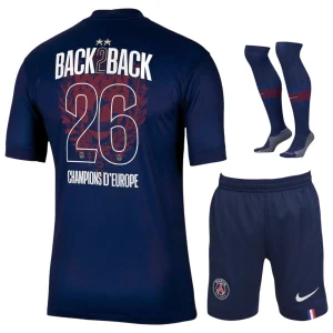 Maillot Kit Enfant PSG Domicile 2 étoiles Champion 26
