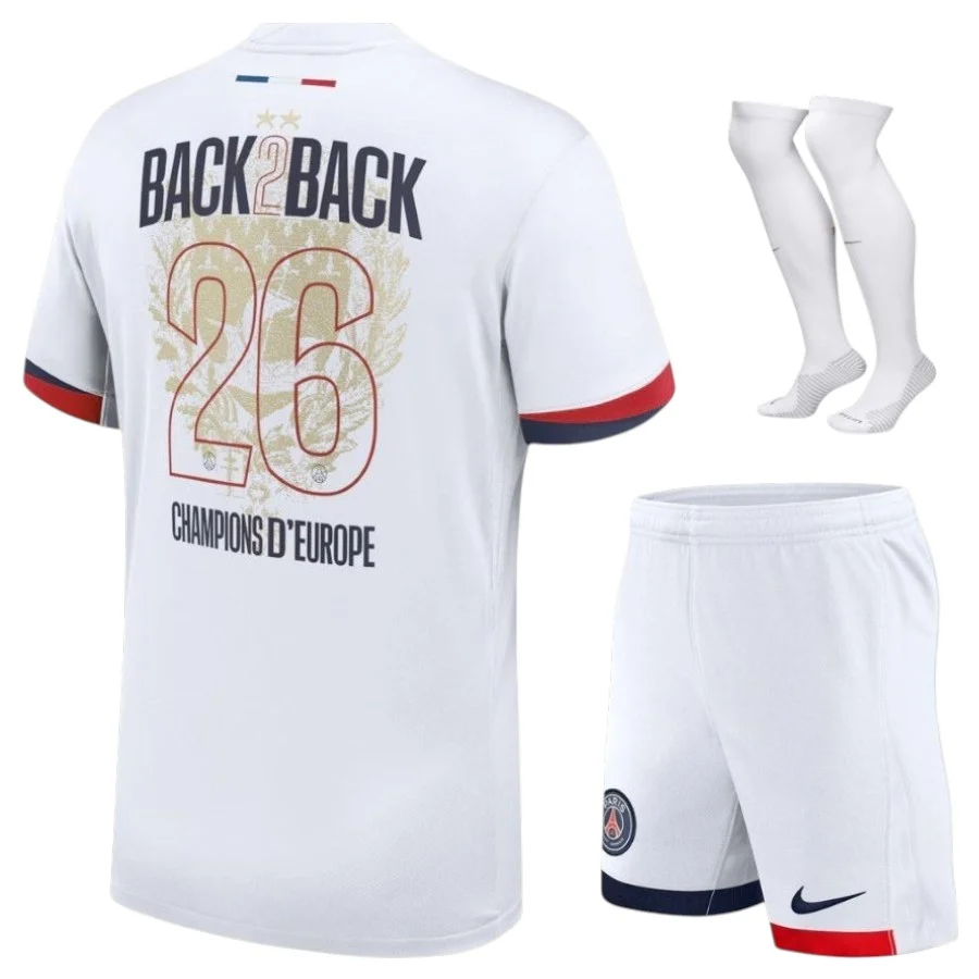 Maillot Kit Enfant PSG Exterieur 2 étoiles Champion 26