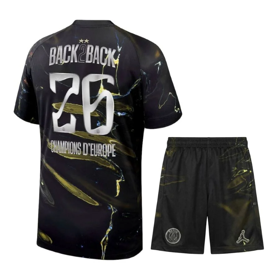 Maillot Kit Enfant PSG Jordan Night 2025 2026 2 étoiles Champion 26