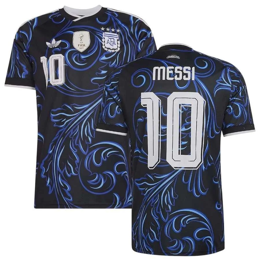 Maillot Argentine Exterieur 4 Etoiles Messi (1)