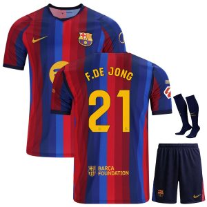 Maillot Kit Enfant Barca Domicile 2026 2027 De Jong