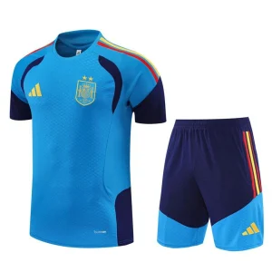 Ensemble Maillot Short Espagne 2 Etoiles 2026 2027 Bleu Clair (1)