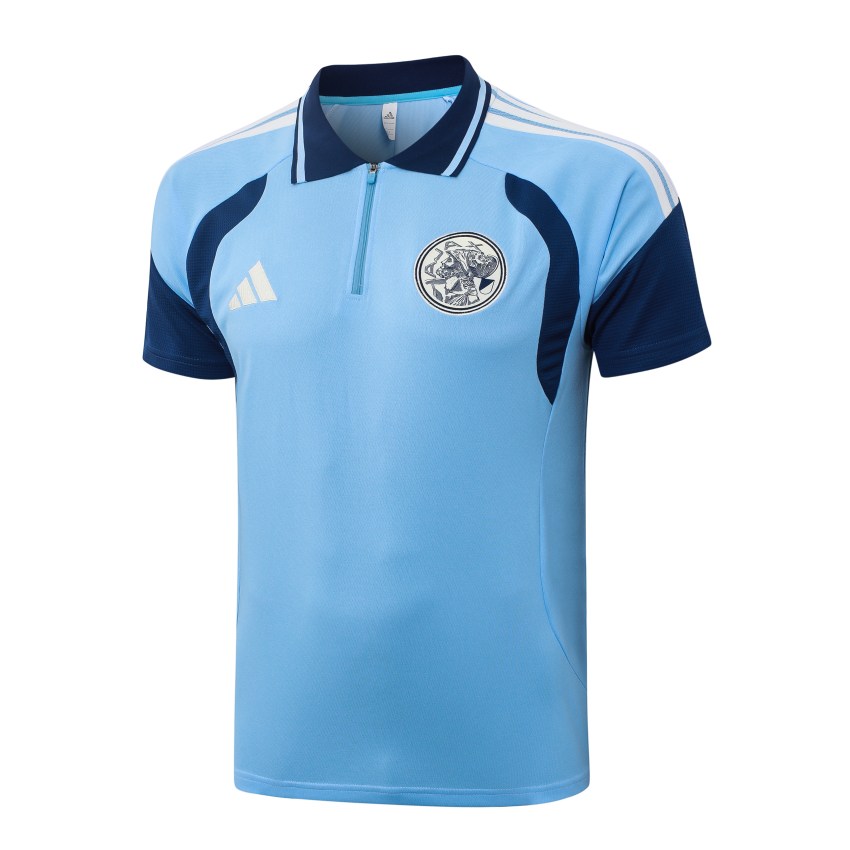 Survetement Ajax Polo 2026 2027 Bleu Ciel