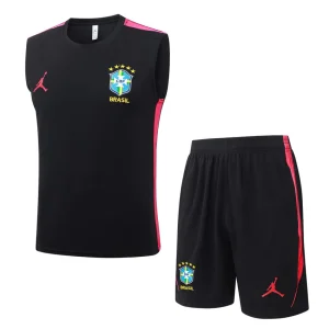 Debardeur Short Bresil 2026 2027 Noir Rouge