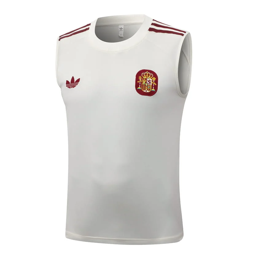 Debardeur Short Espagne 2026 2027 Blanc Rouge