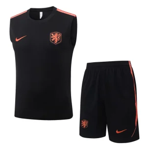 Debardeur Short Pays Bas 2026 2027 Noir Orange